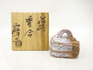 萩焼　小高正峰造　香合